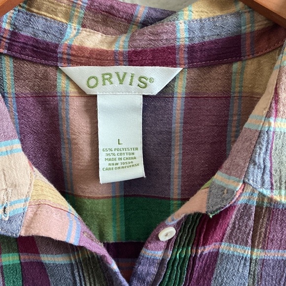 Orvis Plaid Trapeze Dress, Size L - Picture 3 of 5